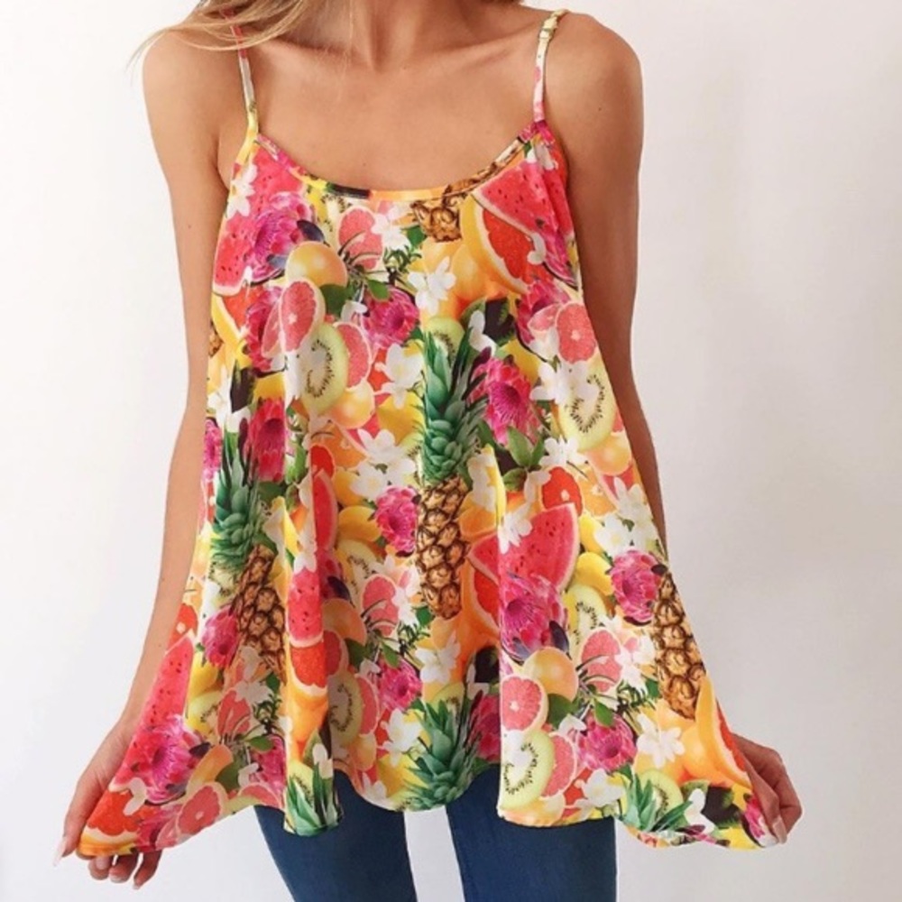 Show Me Your Mumu Lens Tank in Tutti Fruitti